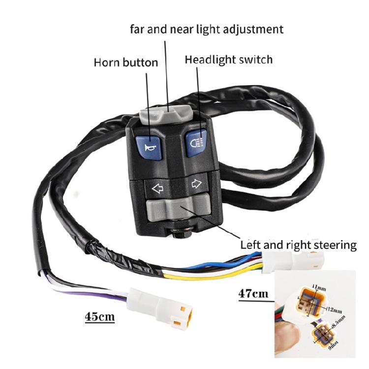 Universal Headlight Turn Signal Control Waterproof Motorcycle Handlebar Switches Assembly Suitable for EC250 EC300 EC250F