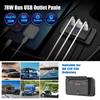12V Quick Charger Dual PD QC Type-C USB Ports Car Charger Socket Power Adapter with Switch Voltage Display for Car Bus RV Truck