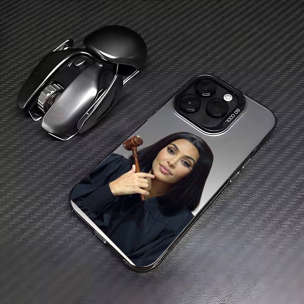 K-Kim K-Kardashian M-Memes   Phone Case For iPhone17,16,15,14,13,12,11 Plus,Pro Max Colored Silver Plated Inside Cover iPhone16