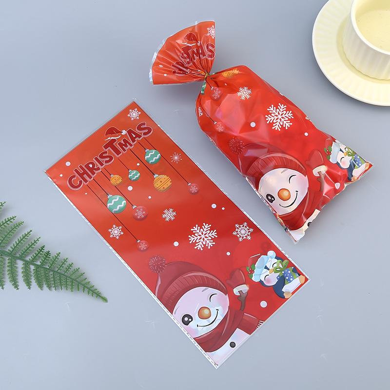 Cartoon, Four In One, Christmas Candy Packaging Bag, Santa Claus Gift Bag, Biscuit Flat Mouth Bag, OPP