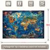 2D Fantasy World Map Backdrop with Landmarks & Animals, Blue Ocean Style Background for Room Decor