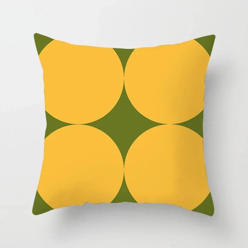 Simple Geometric Pattern Decorative Pillowcase Car Sofa Square Cushion Pillowcase