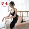 Sexy lingerie split lace suspenders female sexy bed long dress sleeping uniform temptation 44