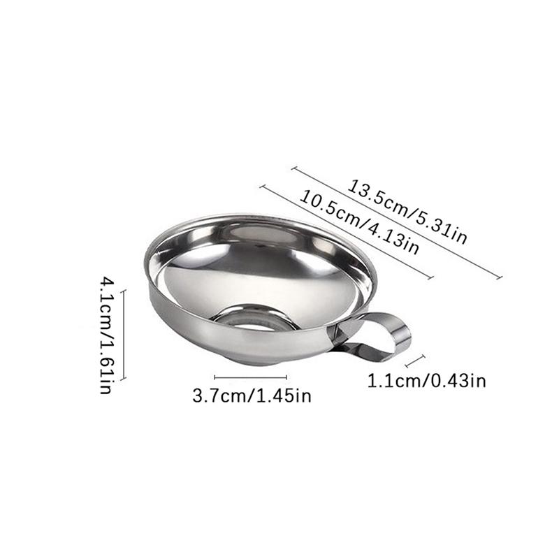 Canning Funnel Stainless Steel Cooking Tools Wide Mouth Canning Funnel Hopper Filter Leak Wide-Mouth Can For Oil Wine Kitchen
