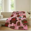 Coperta carina a cartone animato Domo-kun per divano, ufficio, letto, aereo, viaggio, dormire, leggere, rilassarsi, campeggio, morbida e calda