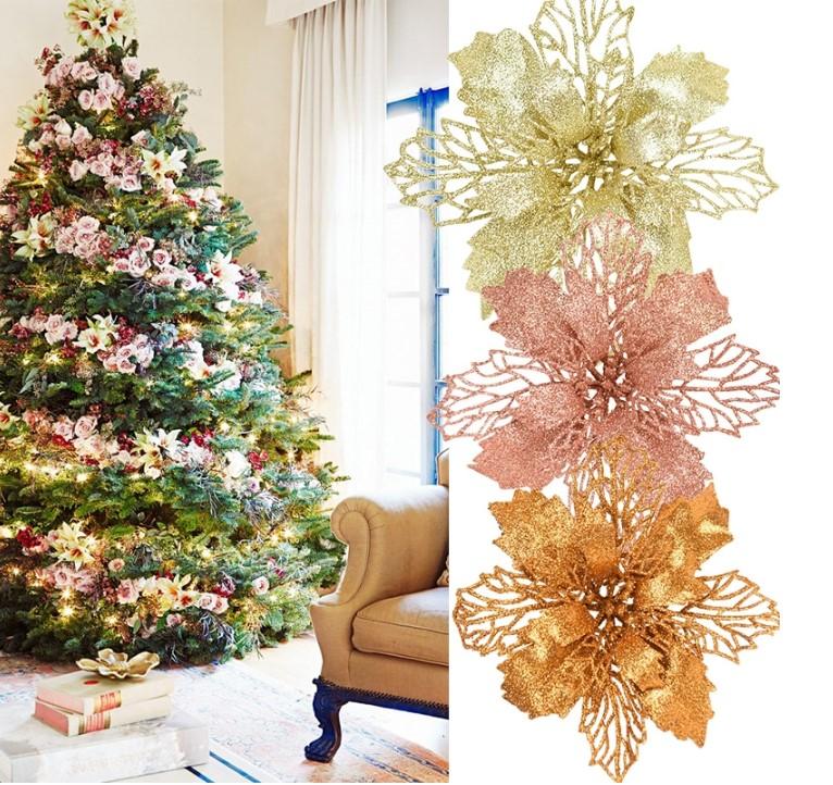 Christmas Star Flowers 6 Pcs [Se-Gb11]