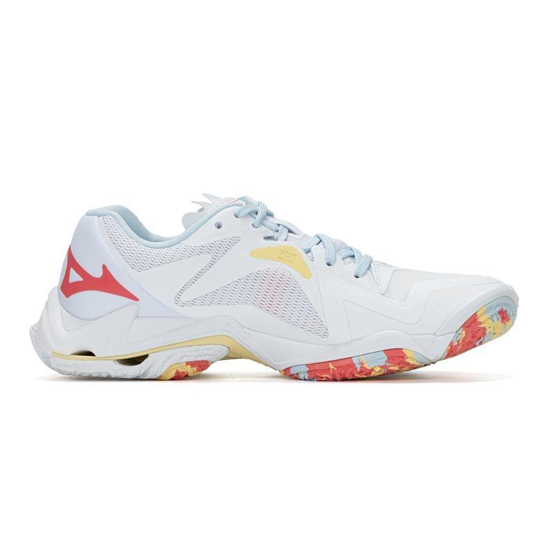 Mizuno Wave Lightning Z8 women's low-top synthetic leather professional training shoes lava white V1GC240030