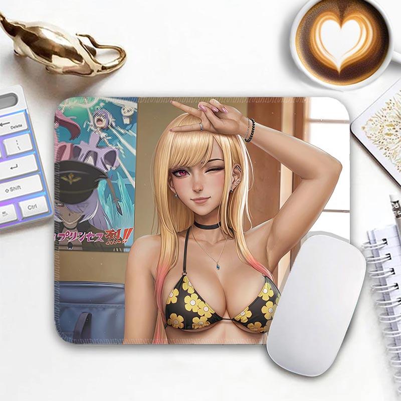 HD Standard Mouse Pad My Dress-Up Darling Small Mousemat Kitagawa Marin Gamer MousePads Edge Stitched Non-Slip Travel Mouse mat
