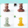 Zen Sitting Dog Resin Art Desk Decor Handmade Crystals For Meditation Gift