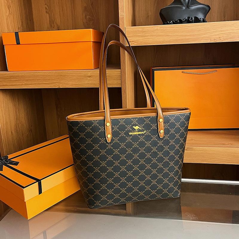 Hochwertige Pendlertasche, bedruckte leichte Luxus-Großraumtasche Damen 2026 neue Herbstmode Umhängetasche
