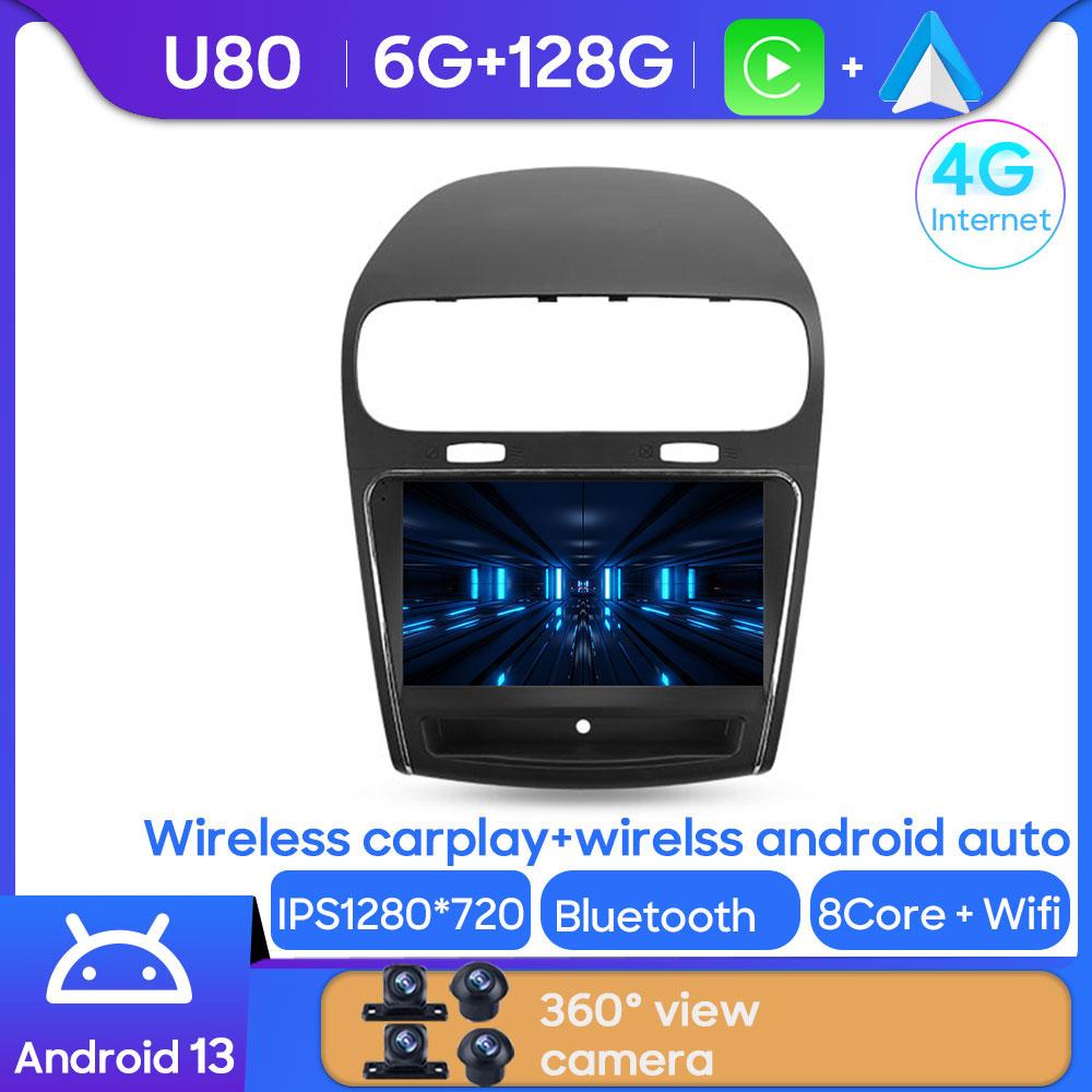For Dodge Journey JC 2011 - 2020 Android 13 Car Head Unit Stereo Radio Multimedia Video Player GPS BT Carplay Android Auto 2din