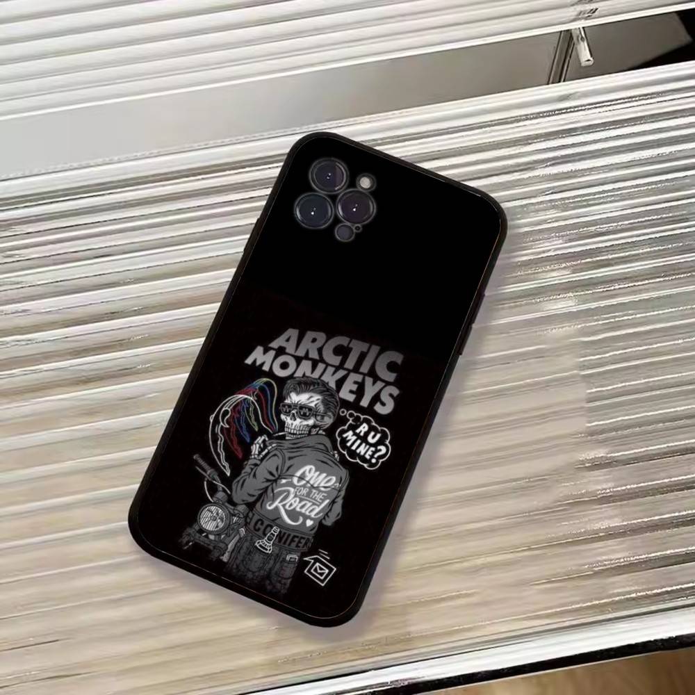 A-Arctic M-Monkeys Band Phone Case For iPhone 17,16,15,14,13,12,11 Plus,Pro Max,XS,Soft Silicone Black Cover