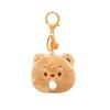 Adorable Cream Cartoon Bear Keychain With Bubble Blowing Feature Perfect For Plush Collectibles