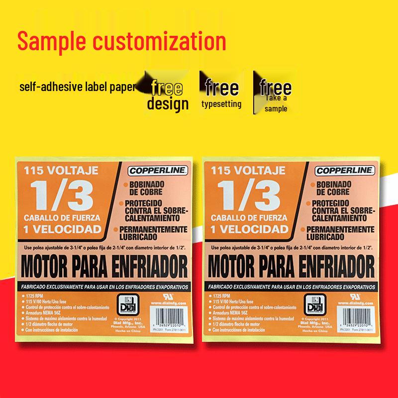 Rectangle Self-Adhesive Color Label Stickers for Logo Printing