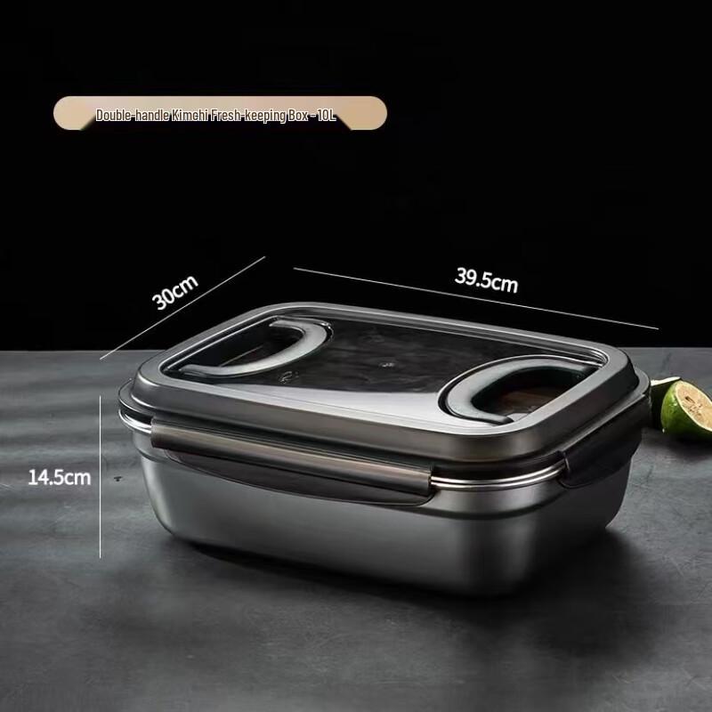Stainless Steel Lunch Box with Dual Handles