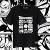2026 Summer Dragon Ball Oversized Tshirt High Quality Cotton Unisexga Grid Character Print Unisex Relaxing and Comfortable