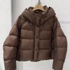 Women Casual Loose Hooded Short Thick Padded Jacket Winter Cotton Outerwear