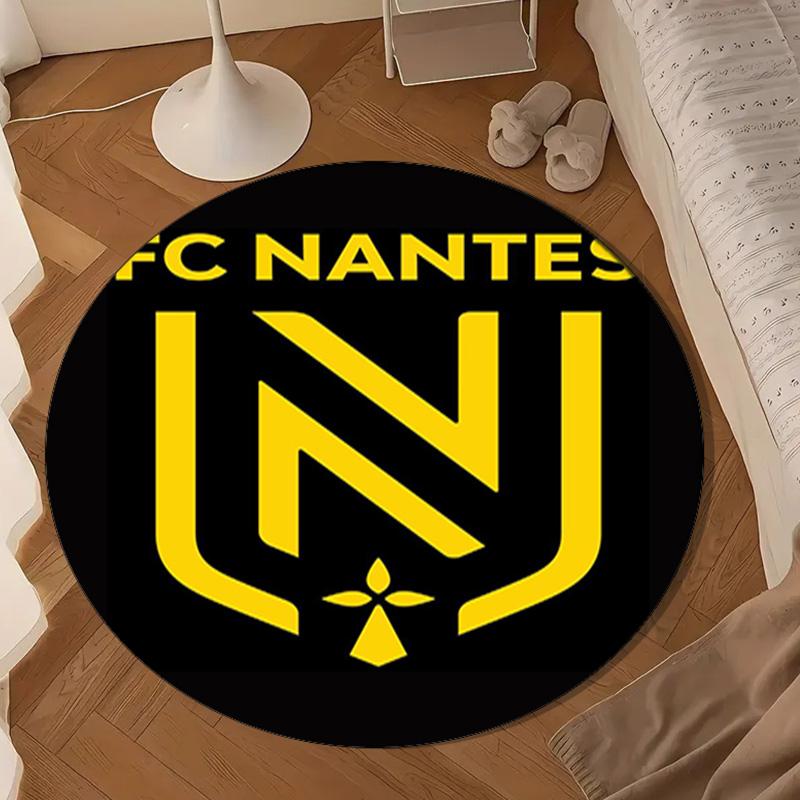 Fc Nantes Crest Design Round mat, Anti-slip Circle Carpet Chair rug For livingroom,Bedroom, doormat home decor Gift Christmas Gifts