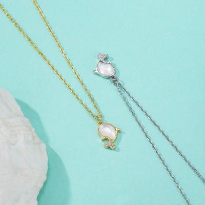 Little Dolphin Whale Necklace Temperament Cute Shell Clavicle Chain New Style Women's Decoration