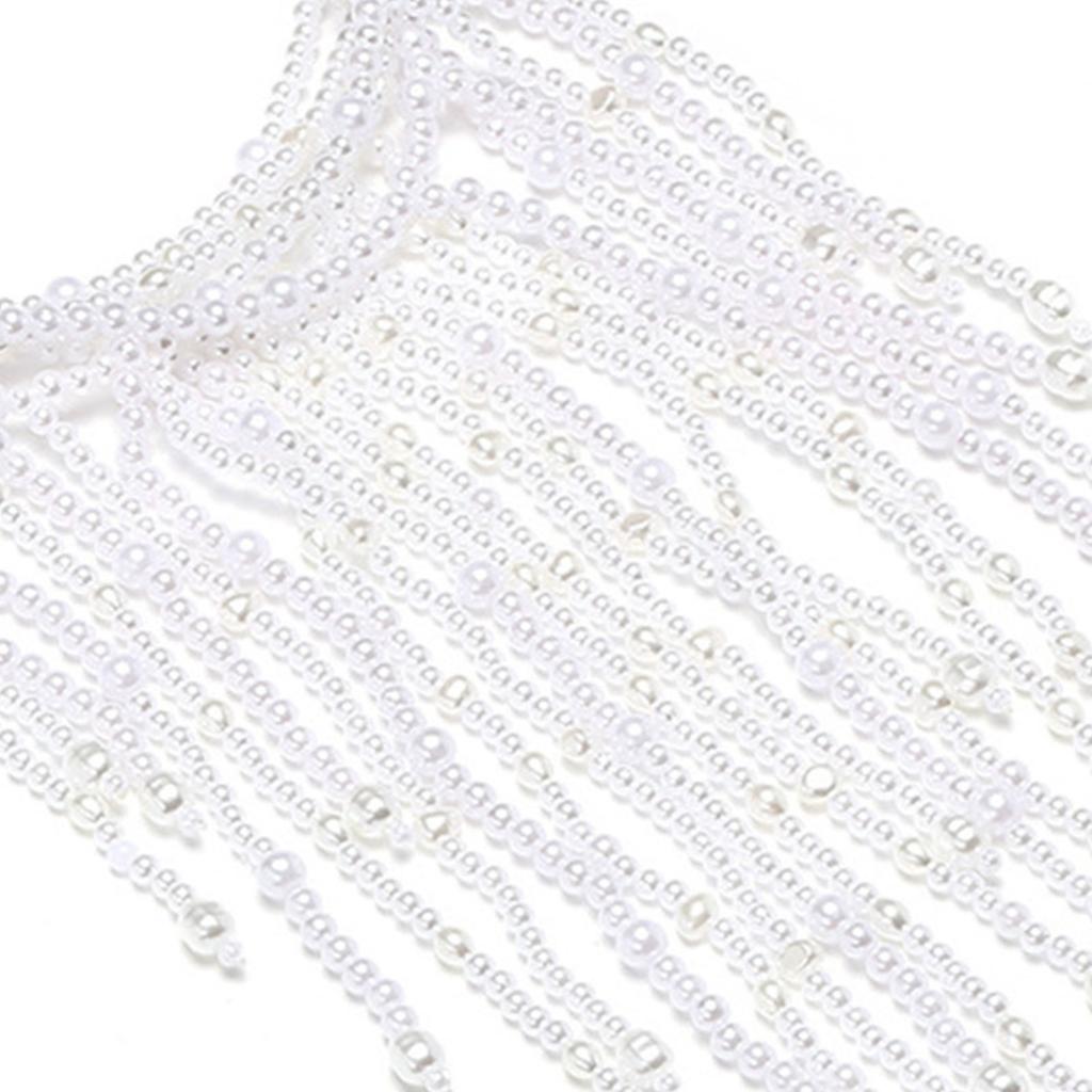 Elegant Waterfall Faux Pearl Necklace Adjustable Clavicle Chain Fashion Jewelry For Evening Parties And Daily Wear