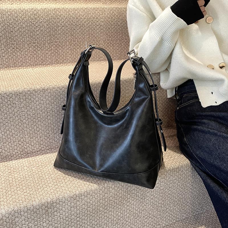 Women's bag, bucket bag, handbag, women's high-end messenger bag, women's commuter women's shoulder bag, messenger soft leather