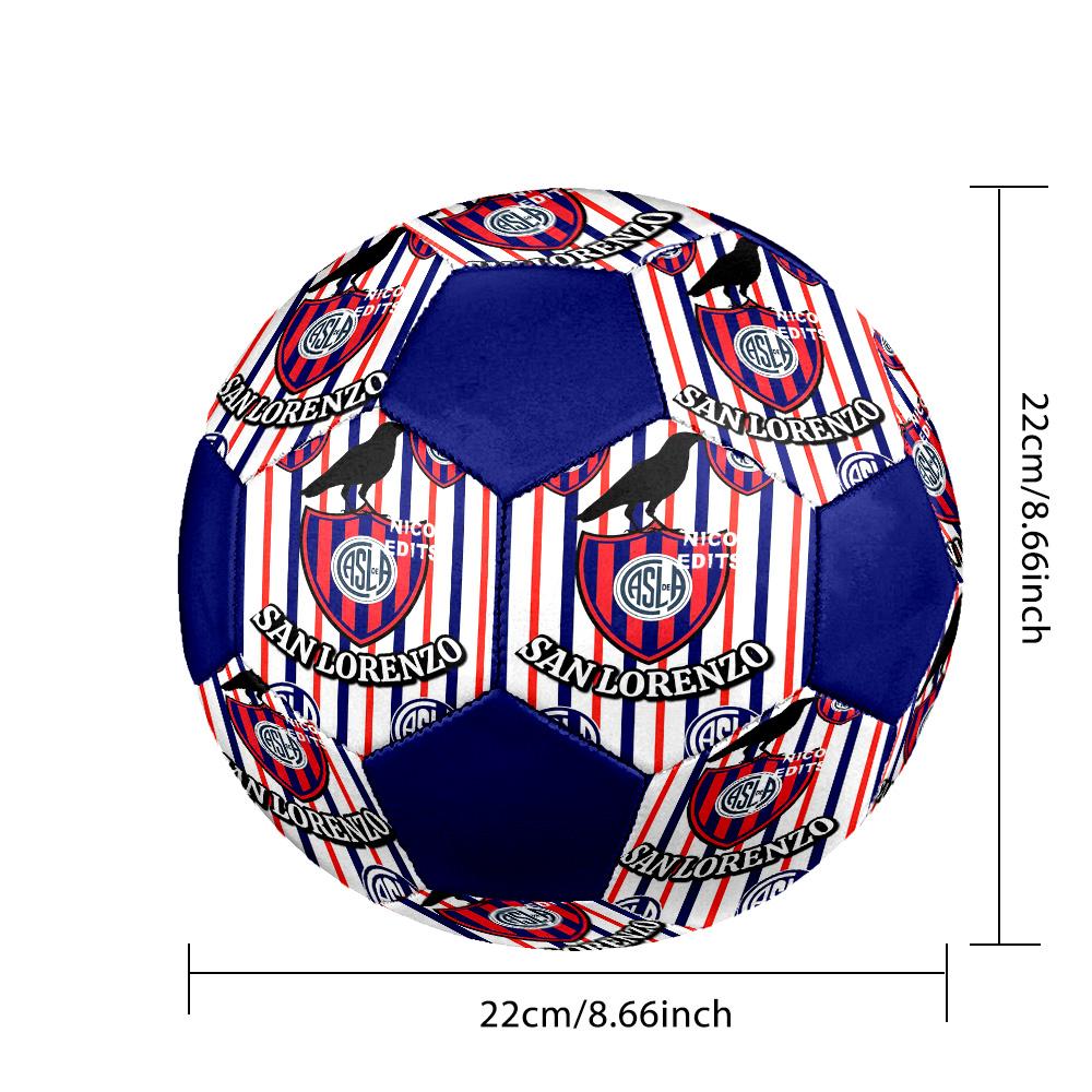 SAN LORENZO Indoor Soccer Ball Colorful All Ages Size 5 Machine Stitched PVC Competition Ready Durable High-Bounce