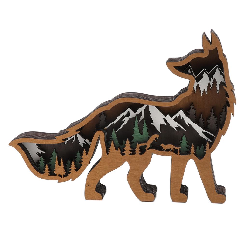 Wooden Animal Statue Boxwood Burr Free Smooth Surface Fine Workmanship Home Decor Crafts for