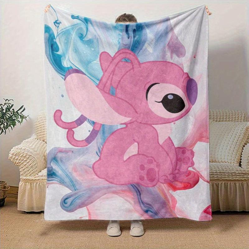 

Lilo and Stitch Cartoon Flannel Blanket - Ultra-Soft, Cozy, and Comfortable for Sofa, Bedroom, Camping, and Travel - Four-Season Versatility 130x150cm