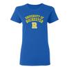University Of Rochester Yellowjackets Arch Logo Womens T-Shirt - Royal