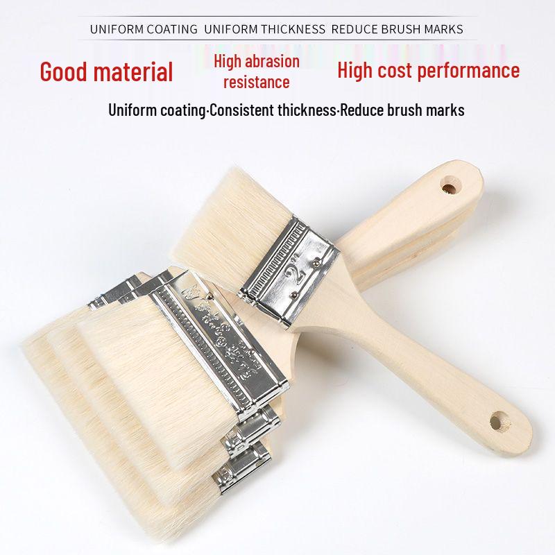 High-Temp Resistant Food Grade Wool Kitchen Oil Brush for BBQ and Baking