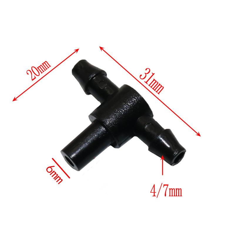 

20pcs 4/7 mm to 6mm 3 Way Shunt Connector Atomizing Nozzle Fitting Barbed Connector Garden Irrigation Hose Sprinkler System 1/4