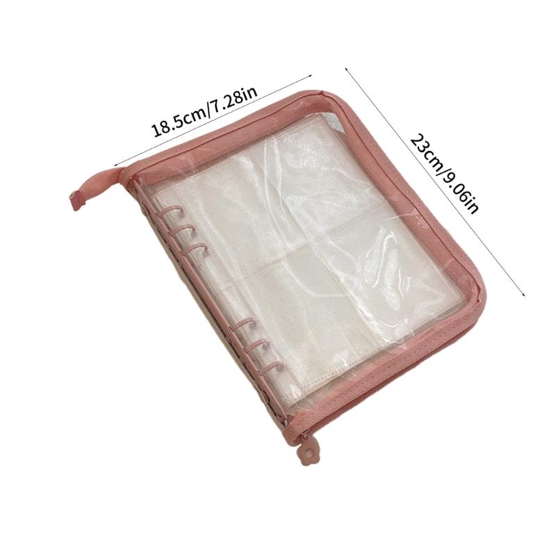 Transparent Travel Jewelry Storage Book Earring Holder Case Zippered Pouch Prevent Lost Earrings and Messy Necklaces