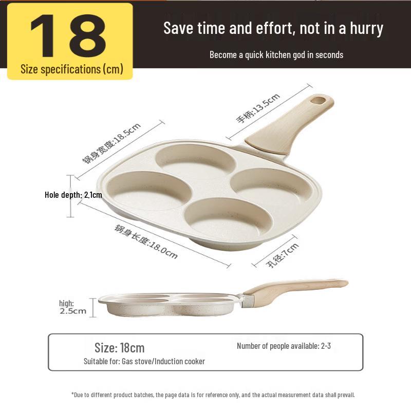 Cooker King 4-Hole Non-stick Breakfast Frying Pan