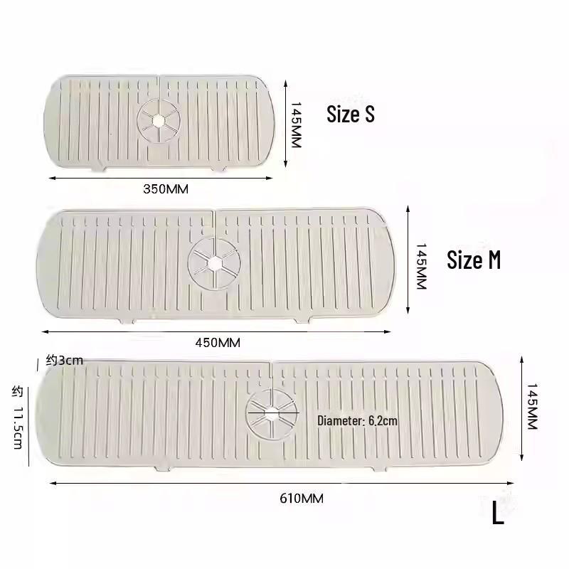 Multi-Function Silicone Sink Splash Pad for Kitchen & Bathroom Faucet
