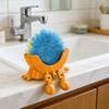 Funny Peeing Sponge Holder 3D Printed Round Sponge Stand with Drainage Countertop Sponge Holder for Kitchen Bathroom Sink
