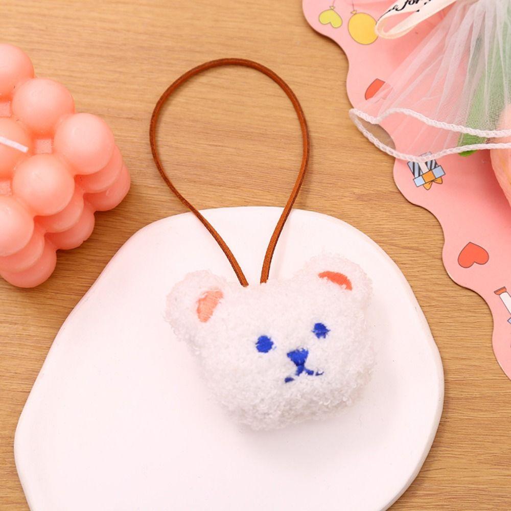 Cute Cartoon Bear Pendant Keychains Kawaii Decoration Children's Tag Keyrings Bag Car Trinket Accessories