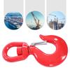Locking Swivel Hook, Heavy Duty Swivel Lifting Hook, Lifting Hook with Safety Latch, 1* Locking Swivel Hook, Red Alloy Steel