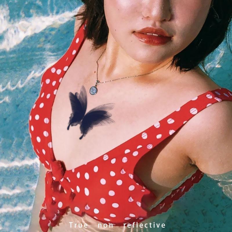 1 Unidad Pegatina de Tatuaje Temporal Impermeable 3D Mariposa Tatuaje Falso Arte para Pierna Brazo Desechable Temporal Pegatina de Tatuaje de Mariposa