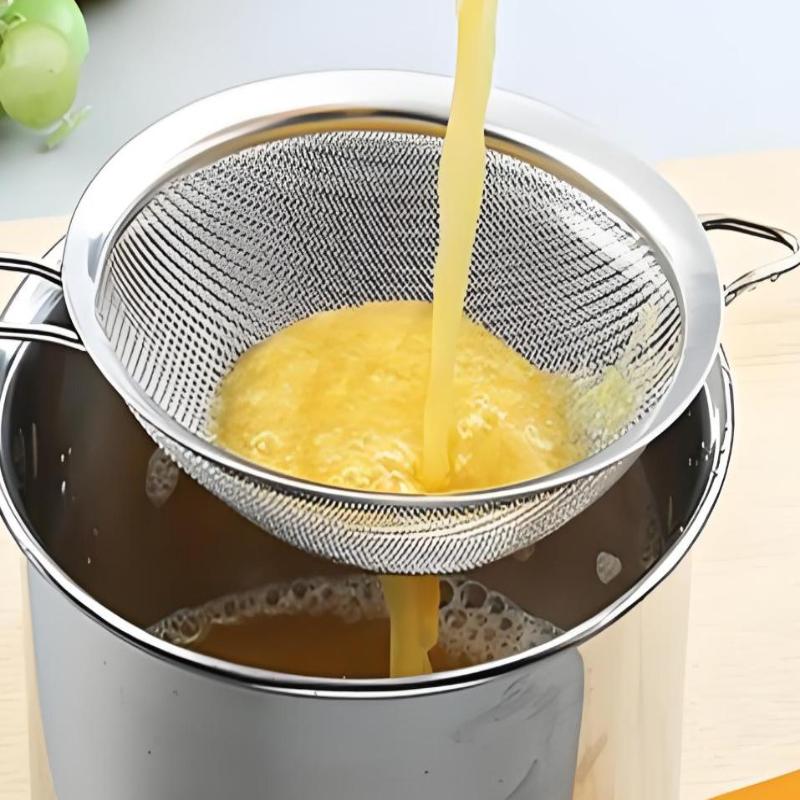 3Pcs Multi-Purpose Mesh Filter Strainer For Baking With Handle Flour Sieve Sifter Baking Accessories Easy To Filter Kitchen Tool