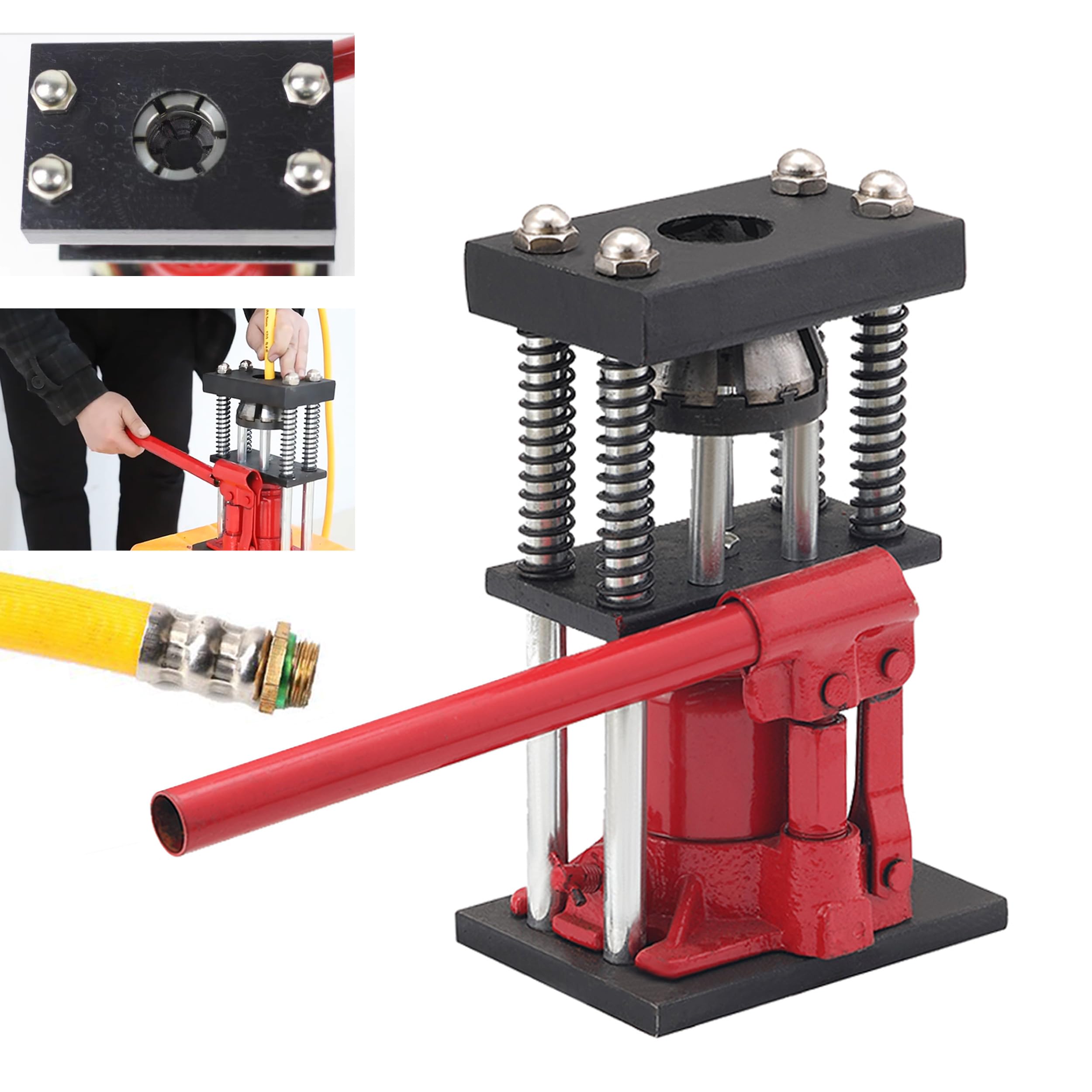 

Kurflo Pressure Pipe Manual Hydraulic Compatible with Outer Diameter 8mm to Bare Pressure Crimping Easy to Use Crimping Hydraulic Pad for Manual червоний