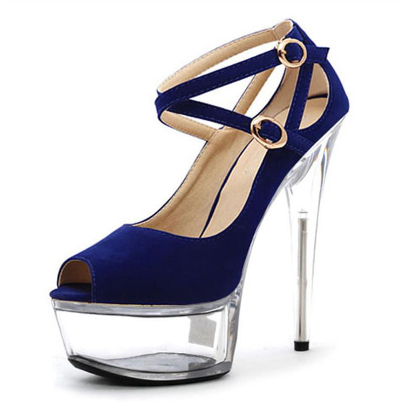 2025 New Waterproof Table Stiletto Professional Black Girl Versatile Fish Mouth Single Shoes Women's Spring and Summer Super High Heels Night Show