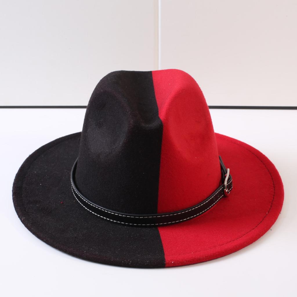 Popular European and American Classic Double-color Wide-brimmed Top Hat Men's and Women's Fashion OL Style Cowboy Hat Jazz Hat
