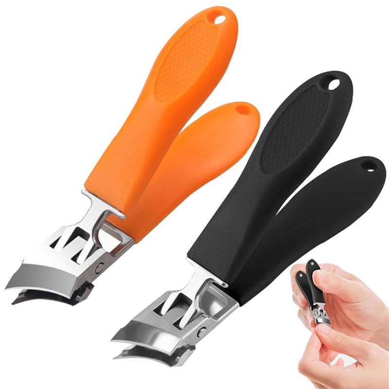 Wide Jaw Opening Anti-Splash Slanted Nail Clipper,No Splash Nail Trimmer For Men,Slanted Nail Clippers,2Pcs Ingrown Nail