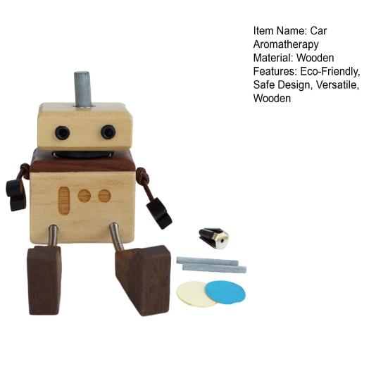 Car Air Fresheners Wooden Robot Figurine with Swinging Legs Car