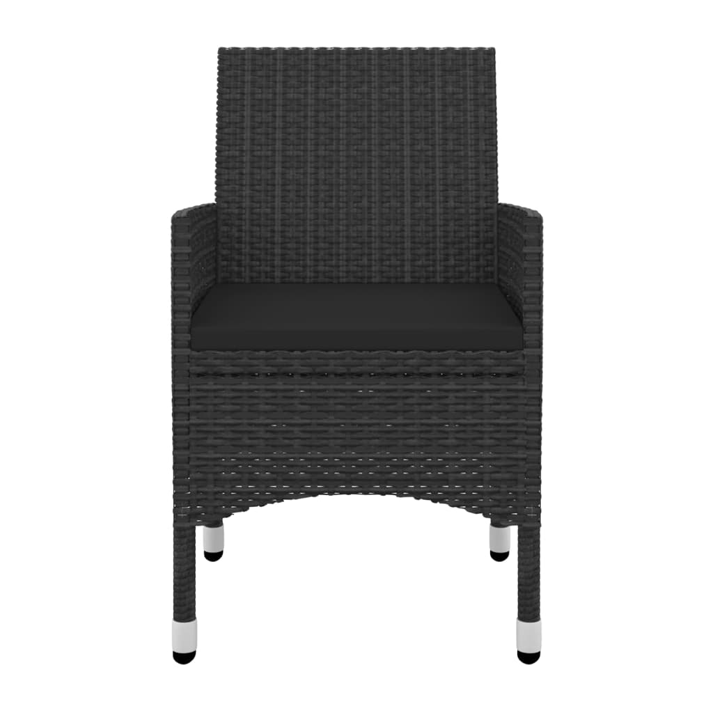 Vidaxl 3-Cz. Zestaw Mebli Ogrodowych Z Poduszkami, Rattan Pe I Szkło