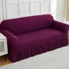1Pc Seersucker Sofa Slipcover With Skirt Solid Color Bubble Gauze Sofa Couch Cover Dustproof Furniture Protector For Living Room