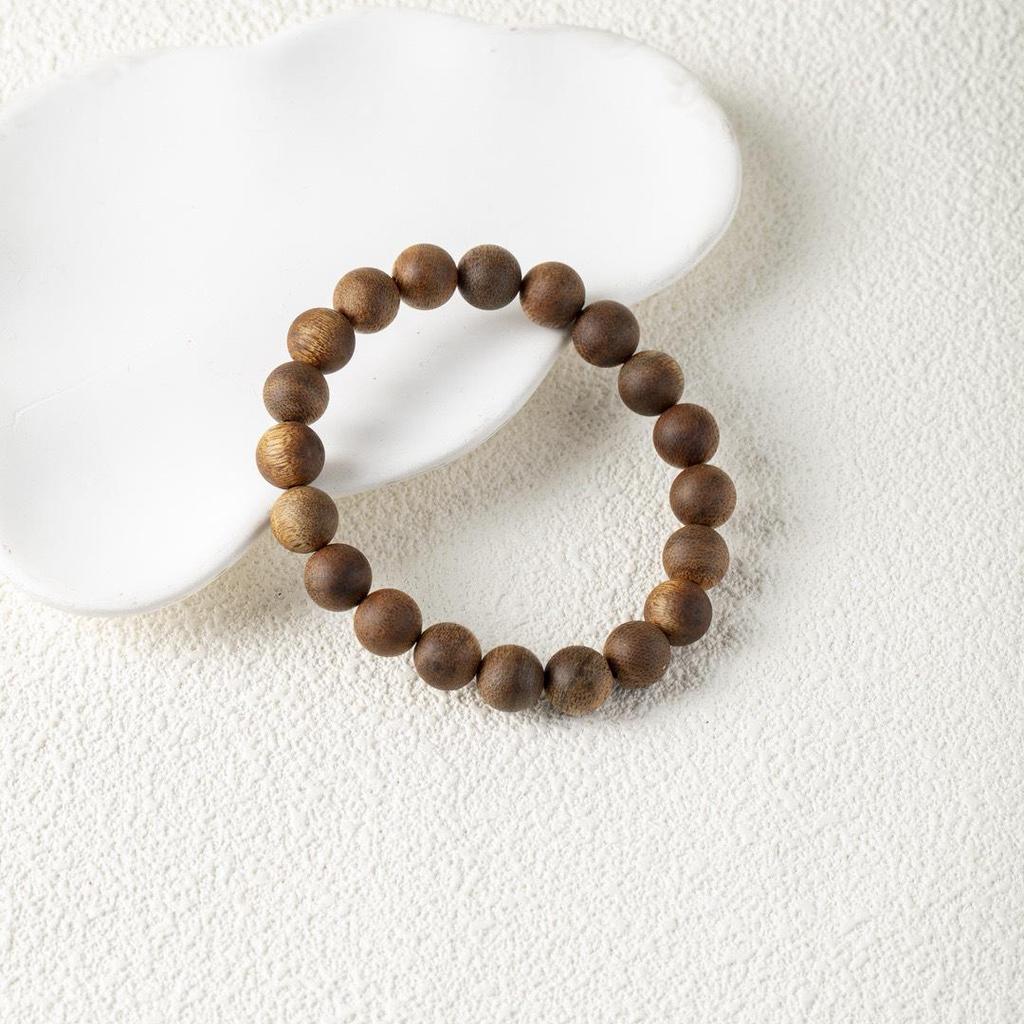 Natural Kynam Agarwood 108-Bead Multi-Strand Prayer Bracelet for Women and Men