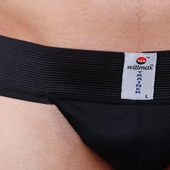 KNK Trainer Cotton Gym Supporter (Pack of 2) – Multi-Sport Brief with Cup Pocket Black 2XL