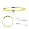 Lala Christie Women's Ring, 0.02ct Diamond, Simple Type, 18K Gold, Size 7, lr71-0006-yg-s-07