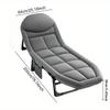 Office Nap Cot, Foldable Nap Bed for Indoor, Home and Office - Adjustable Tilt Angle, Length 200cm, Reinforced Metal Bracket